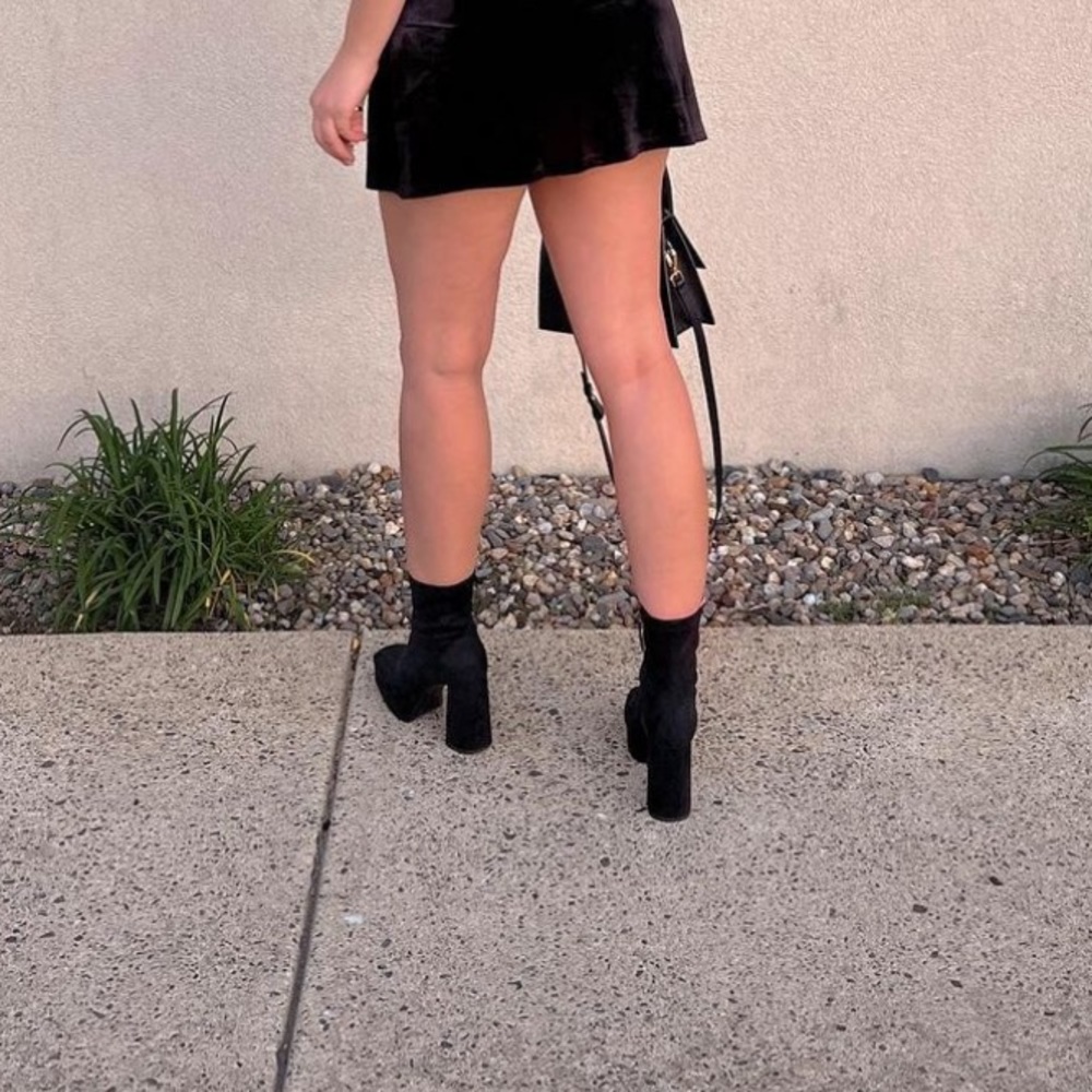 Black suede boots! Size 6.5 from Zara